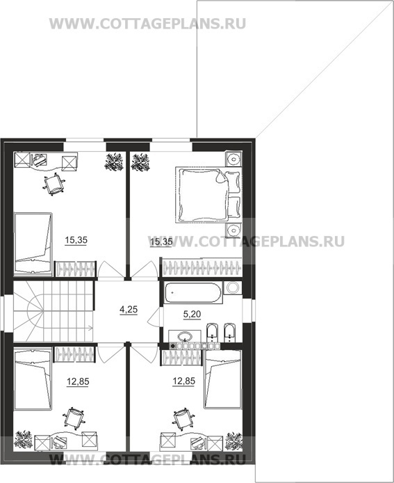 Поэтажные планы проект дома 15-62 общ. площадь 163,50 м2