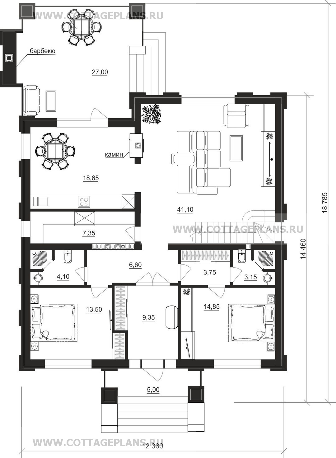 Поэтажные планы проект дома 205-24 общ. площадь 366,10 м2