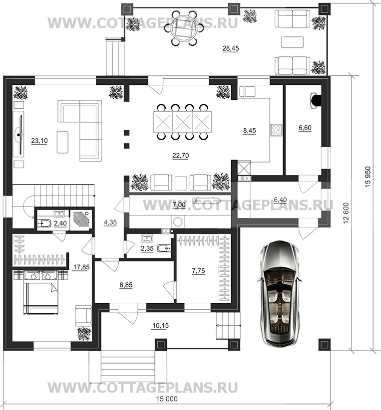 Поэтажные планы проект дома 208-05 общ. площадь 209,65 м2