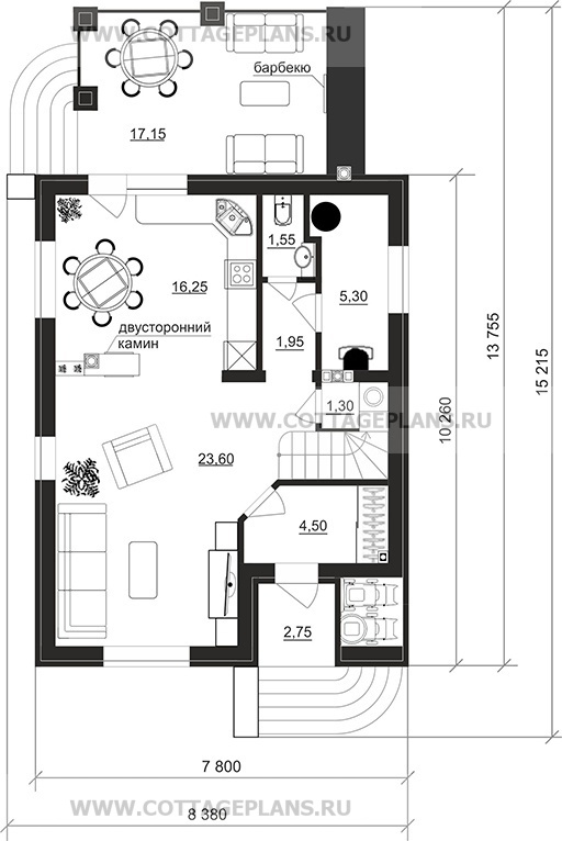 Поэтажные планы проект дома 204-75 общ. площадь 110,45 м2