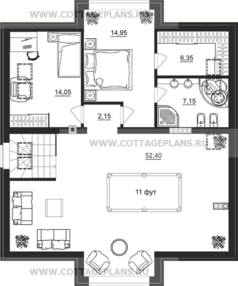 Поэтажные планы проект дома 74-87 общ. площадь 281,05 м2