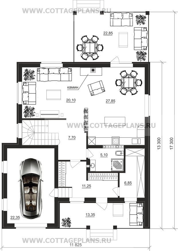 Поэтажные планы проект дома 16-53 общ. площадь 225,20м2