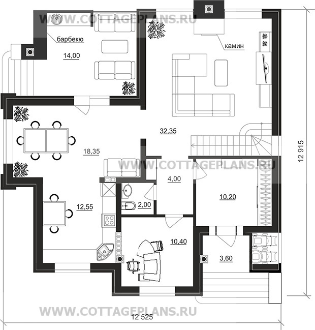 Поэтажные планы проект дома 205-74 общ. площадь 262,70 м2