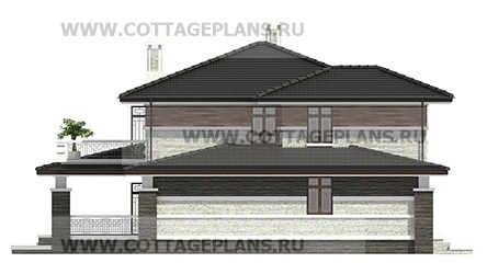 Фасады проект дома 100-58 общ. площадь 286,70 м2