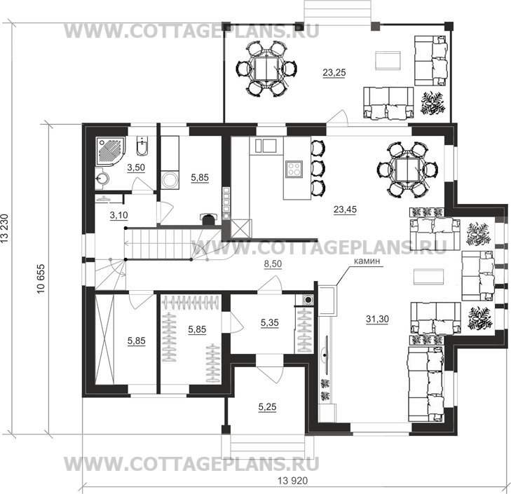 Поэтажные планы проект дома 22-30 общ. площадь 175,95 м2