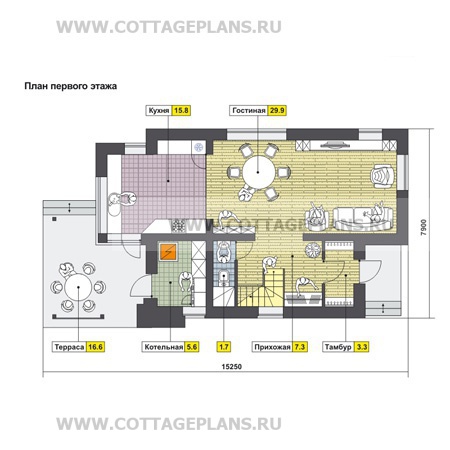 Поэтажные планы проект дома 60-83 общ. площадь 134,06 м2