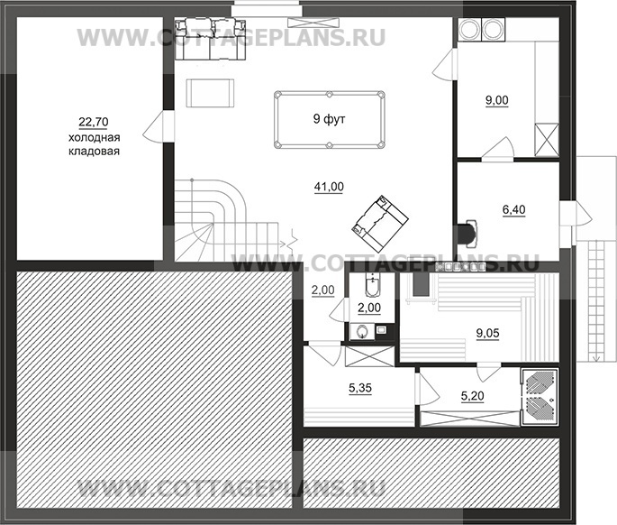 Поэтажные планы проект дома 78-67 общ. площадь 313,95 м2