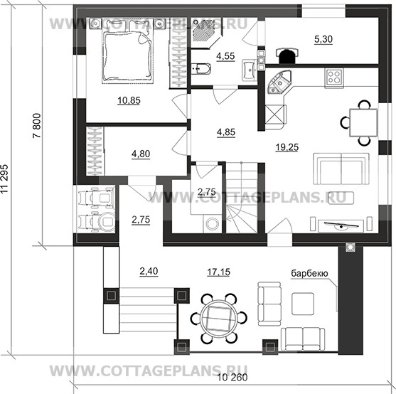 Поэтажные планы проект дома 204-76 общ. площадь 110,45 м2