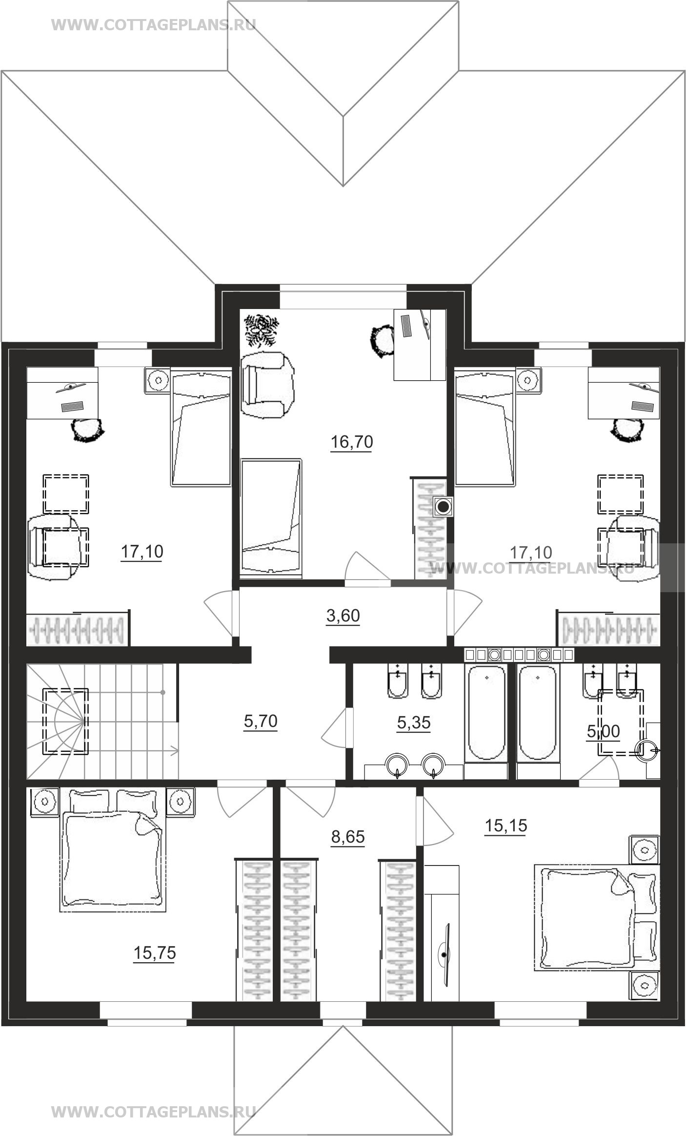 Поэтажные планы проект дома 78-84 общ. площадь 326,75 м2