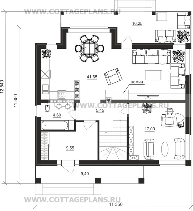 Поэтажные планы проект дома 14-14 общ. площадь 163,60 м2