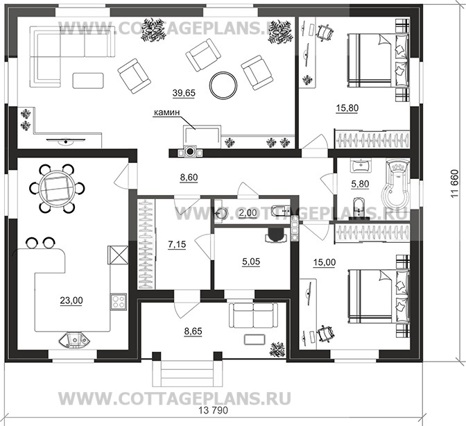 Поэтажные планы проект дома 902-62 общ. площадь 121,60 м2