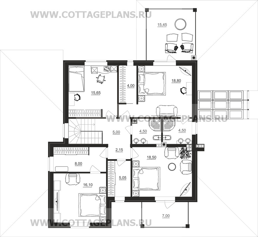 Поэтажные планы проект дома 93-38 общ. площадь 467,00 м2