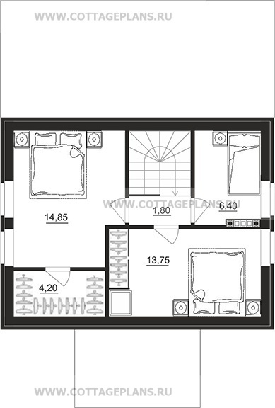 Поэтажные планы проект дома 76-78 общ. площадь 124,20 м2
