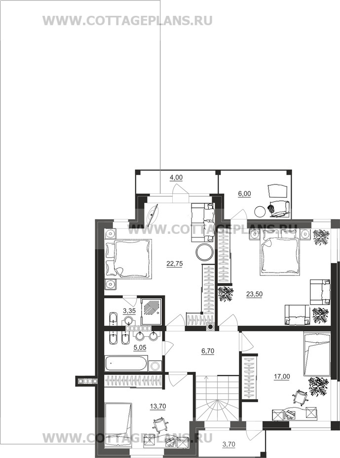 Поэтажные планы проект дома 21-51 общ. площадь 313,45 м2