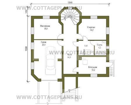 Поэтажные планы проект дома 50-61 общ. площадь 279,0м2