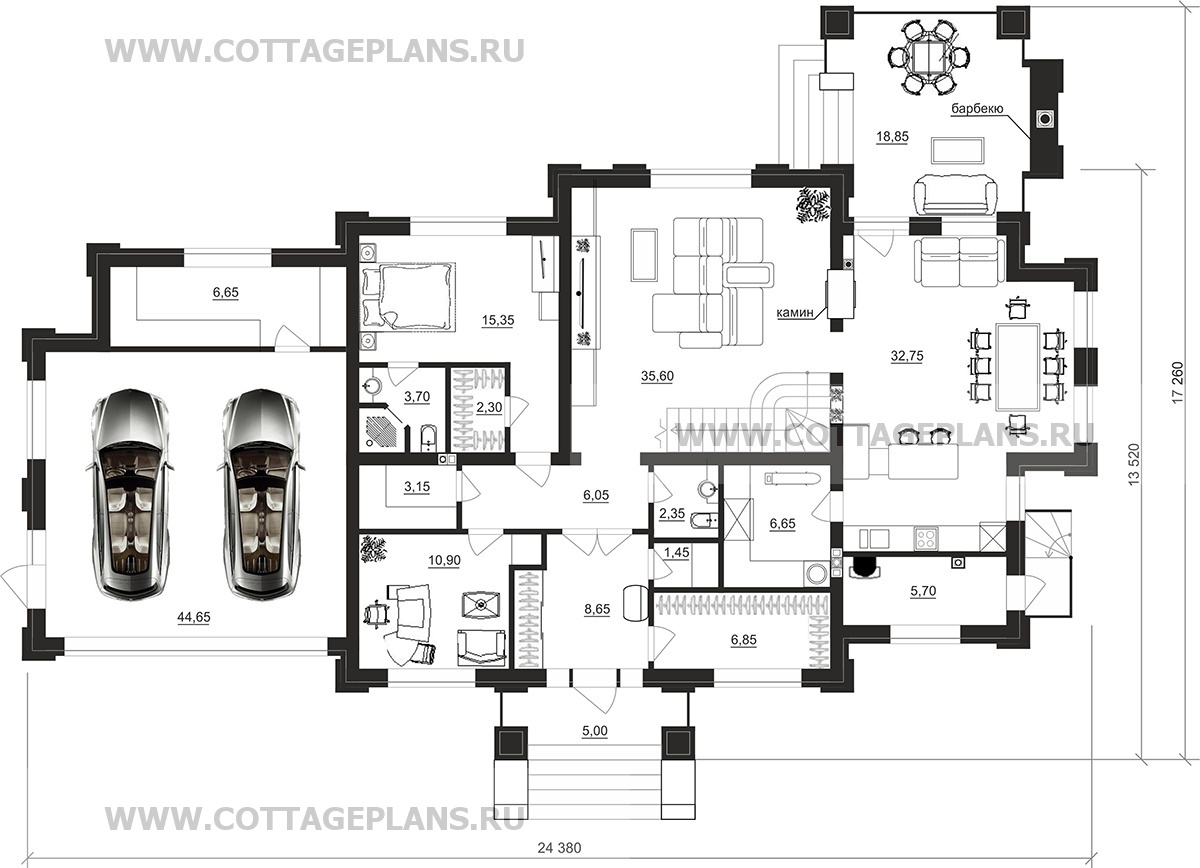 Поэтажные планы проект дома 202-78 общ. площадь 284,00 м2