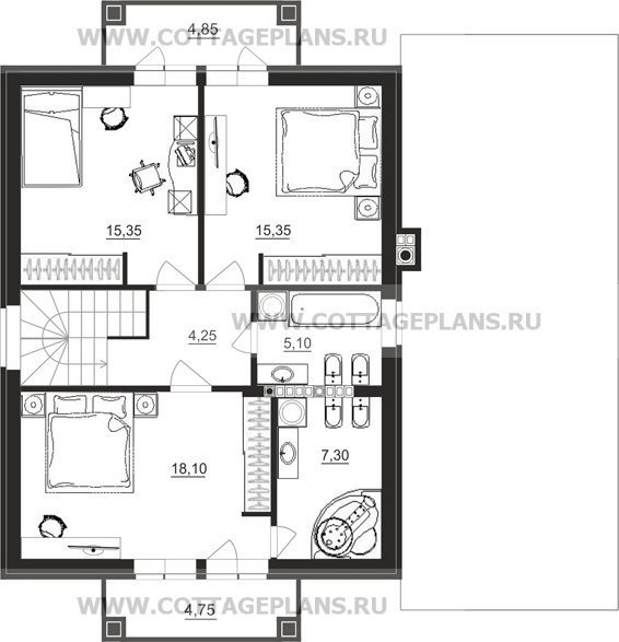 Поэтажные планы проект дома 14-83 общ. площадь 247,05 м2