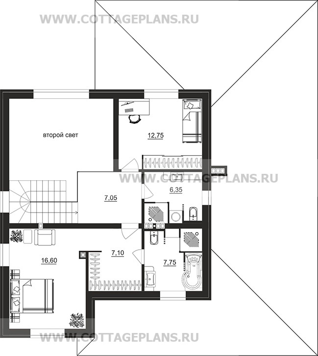 Поэтажные планы проект дома 106-93 общ. площадь 173,25м2