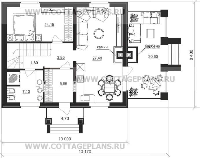 Поэтажные планы проект дома 93-32 общ. площадь 196,80 м2