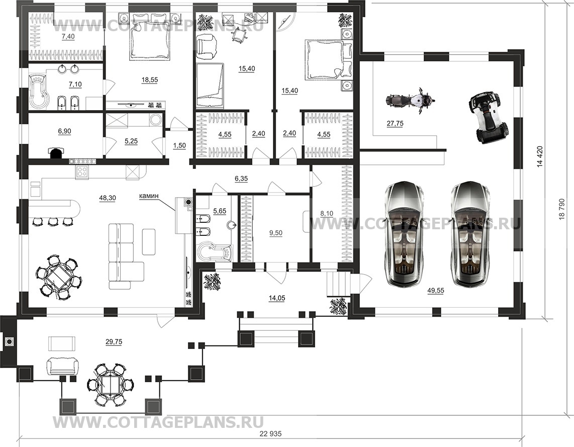 Поэтажные планы проект дома 90-85 общ. площадь 246,30 м2