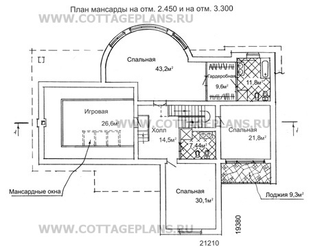 Поэтажные планы проект дома 49-92 общ. площадь 351,9 м2