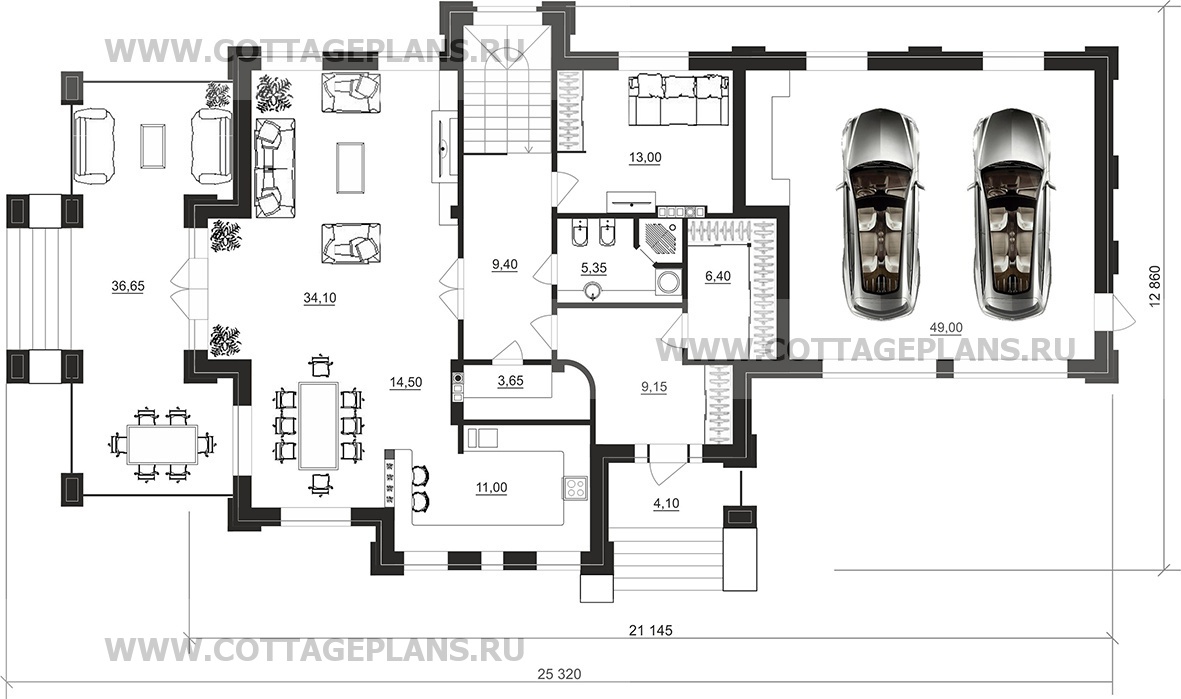 Поэтажные планы проект дома 201-82 общ. площадь 368,40 м2