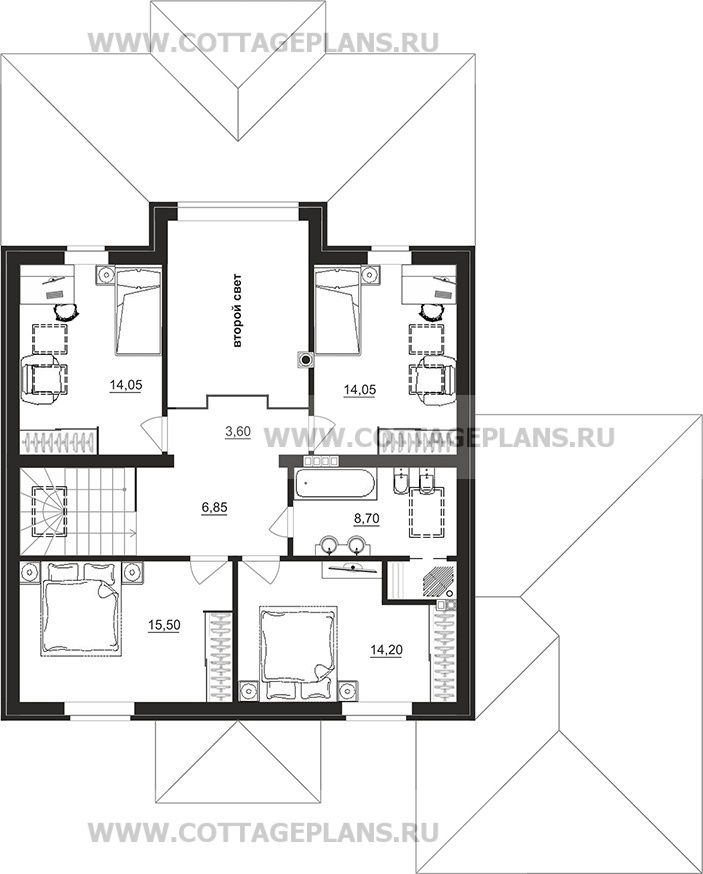Поэтажные планы проект дома 200-04 общ. площадь 180,90 м2
