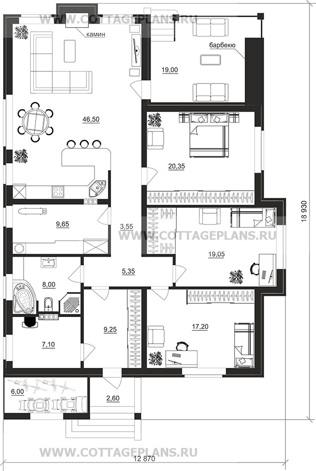 Поэтажные планы проект дома 700-08 общ. площадь 146,00 м2