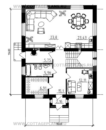 Поэтажные планы проект дома 15-50 общ. площадь 272,18 м2