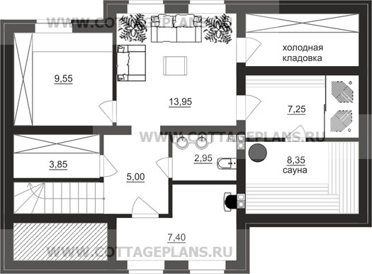 Поэтажные планы проект дома 20-32 общ. площадь 118,55 м2