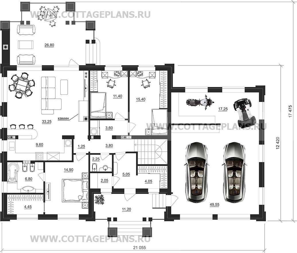 Поэтажные планы проект дома 91-75 общ. площадь 293,75 м2