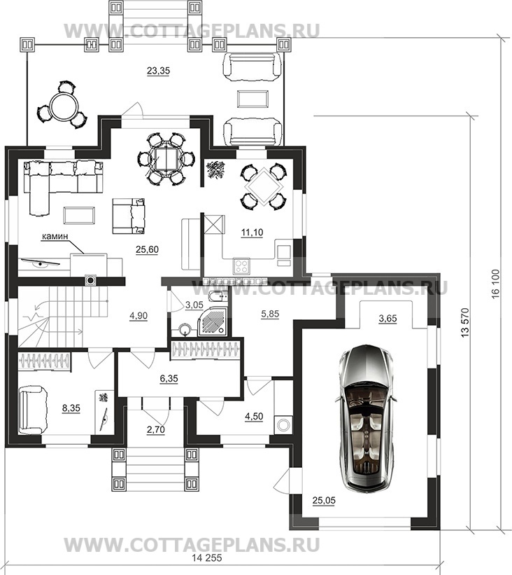 Поэтажные планы проект дома 201-03 общ. площадь 232,90 м2