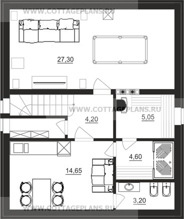 Поэтажные планы проект дома 15-95 общ. площадь 178,05 м2