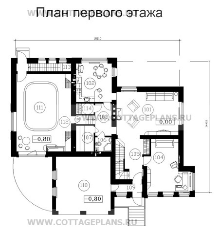 Поэтажные планы проект дома 35-83 общ. площадь 472,4 м2