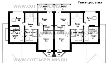 Поэтажные планы проект дома 59-61 общ. площадь 411,9 м2