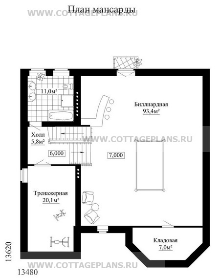 Поэтажные планы проект дома 48-24 общ. площадь 429 м2
