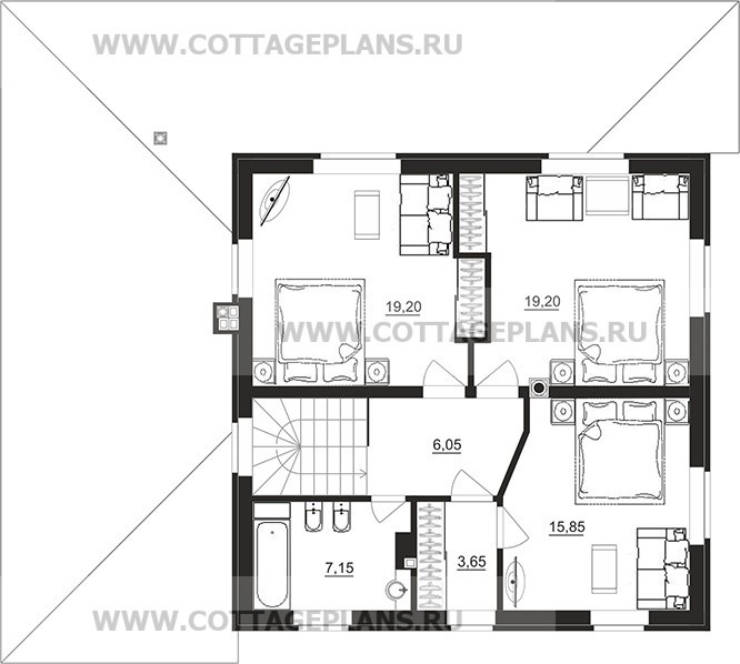 Поэтажные планы проект дома 87-66 общ. площадь 173,50 м2