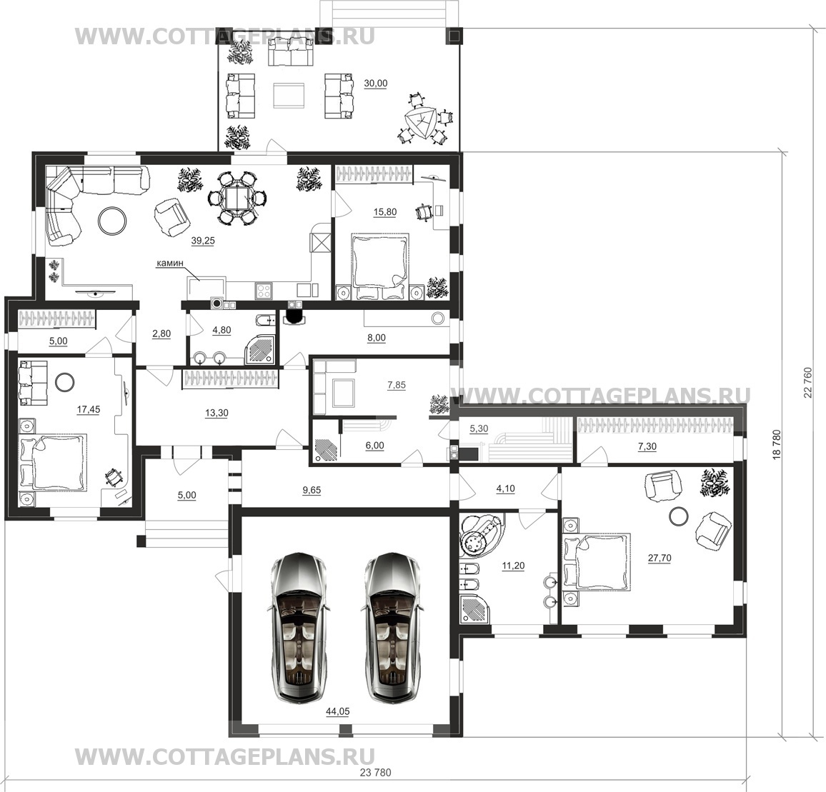 Поэтажные планы проект дома 23-38 общ. площадь 230,15 м2