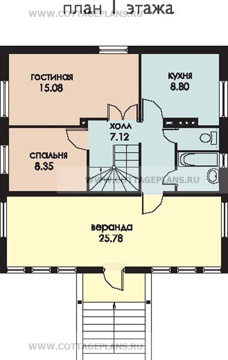 Поэтажные планы проект дома 52-85 общ. площадь 137м2