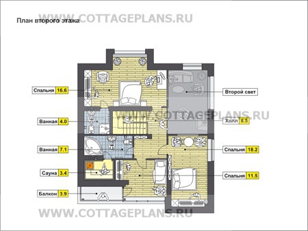 Поэтажные планы проект дома 60-82 общ. площадь 188,98 м2