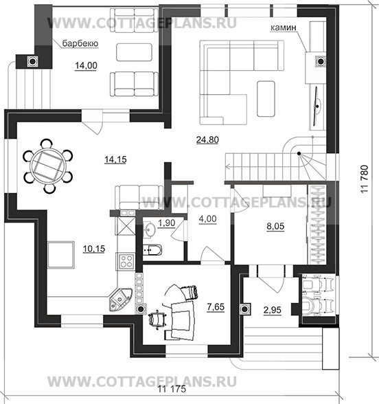 Поэтажные планы проект дома 105-70 общ. площадь 208,30 м2