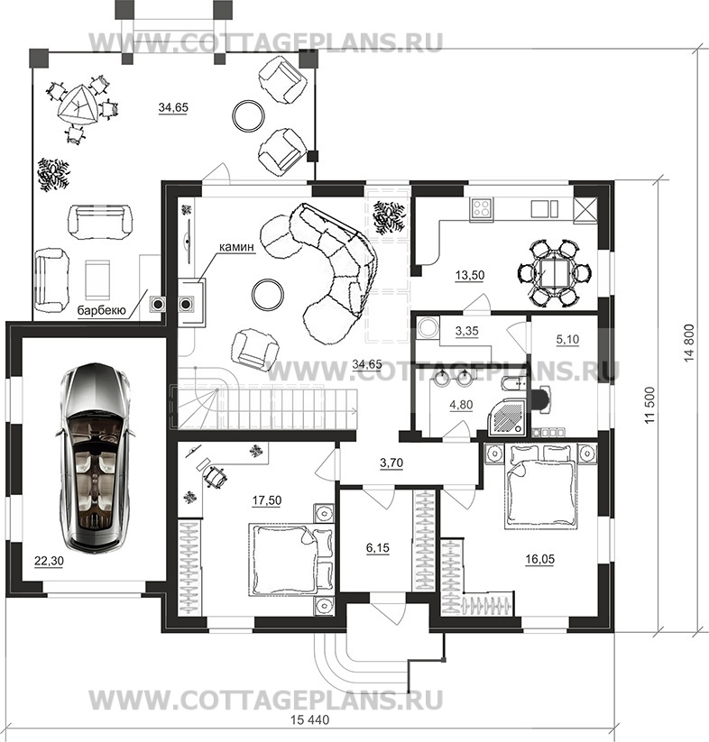 Поэтажные планы проект дома 95-73 общ. площадь 200,05 м2