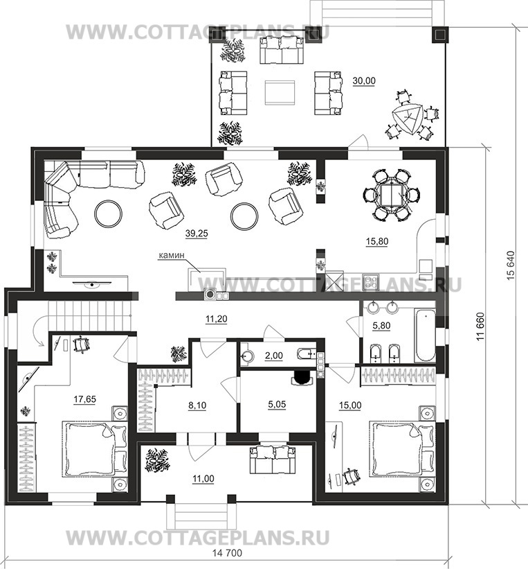 Поэтажные планы проект дома 23-08 общ. площадь 236,35 м2