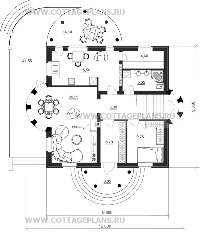 Поэтажные планы проект дома 71-07 общ. площадь 221,70 м2