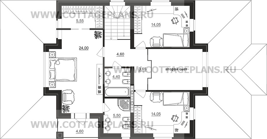Поэтажные планы проект дома 98-19 общ. площадь 279,20 м2