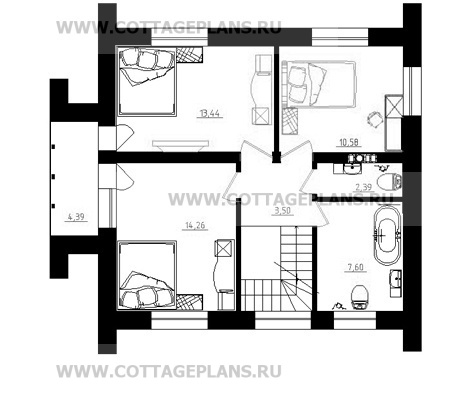 Поэтажные планы проект дома 20-28 общ. площадь 118,51 м2
