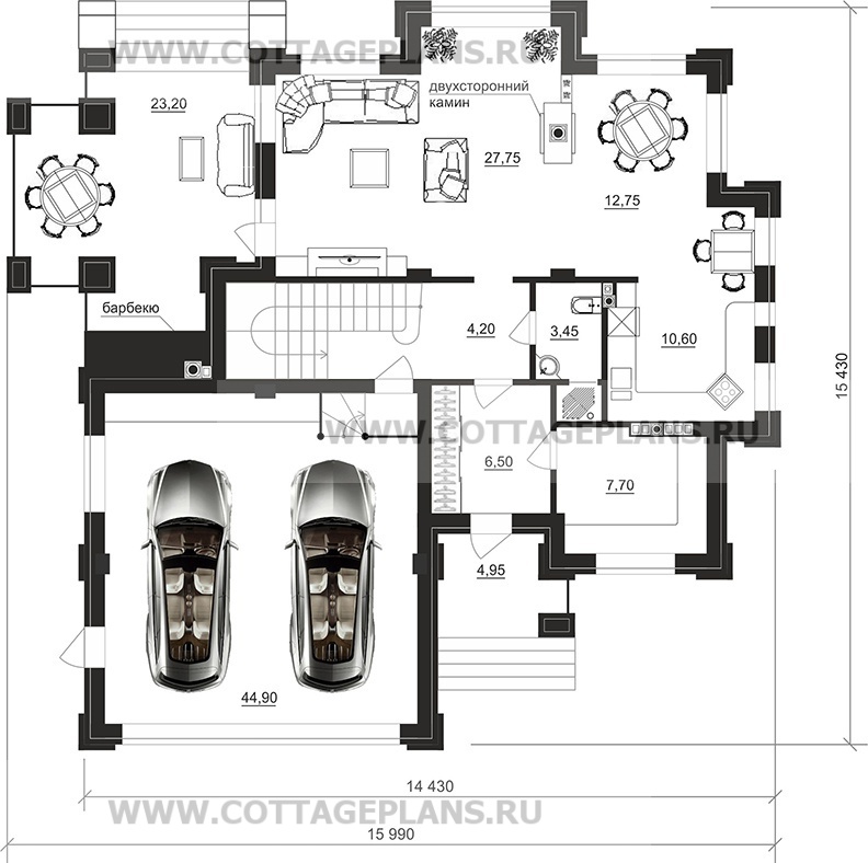 Поэтажные планы проект дома 101-96 общ. площадь 279,90 м2