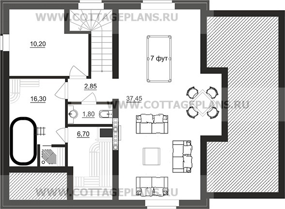 Поэтажные планы проект дома 78-15 общ. площадь 203,15 м2