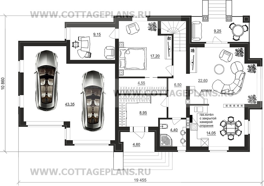 Поэтажные планы проект дома 95-07 общ. площадь 211,25 м2