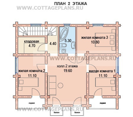 Поэтажные планы проект дома 19-02 общ. площадь 130 м2